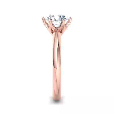 Olivia Knife Edge 6 Prong  Solitaire Engagement Ring
