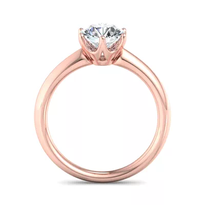 Olivia Knife Edge 6 Prong  Solitaire Engagement Ring