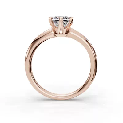 Olivia Knife Edge 6 Prong  Solitaire Engagement Ring