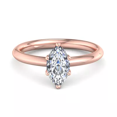Olivia Knife Edge 6 Prong  Solitaire Engagement Ring