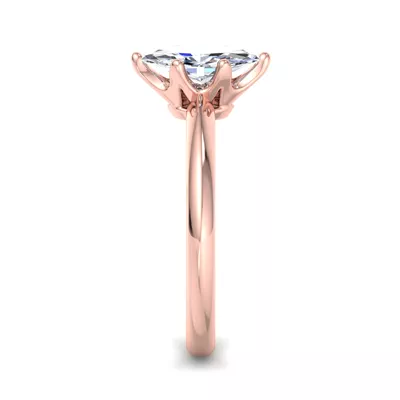 Olivia Knife Edge 6 Prong  Solitaire Engagement Ring