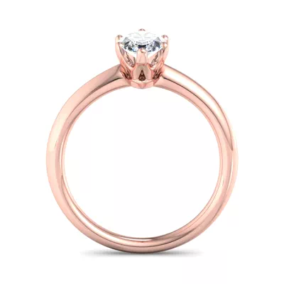 Olivia Knife Edge 6 Prong  Solitaire Engagement Ring