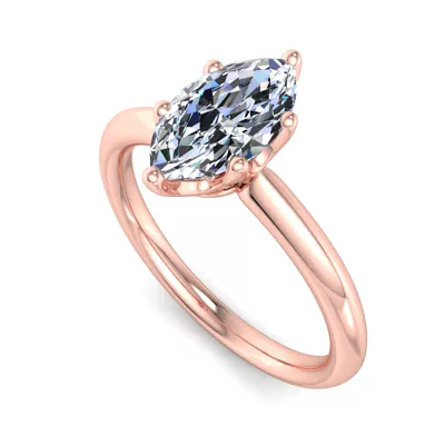 Olivia Knife Edge 6 Prong  Solitaire Engagement Ring