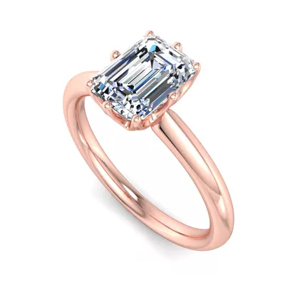 Olivia Knife Edge 6 Prong  Solitaire Engagement Ring