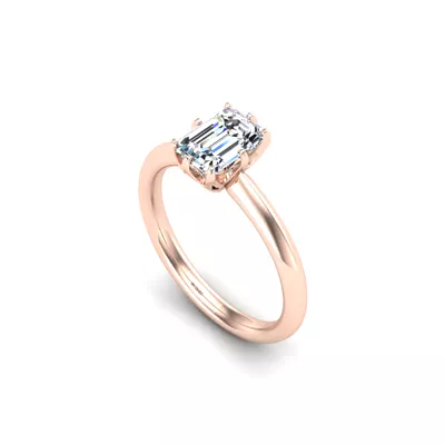 Olivia Knife Edge 6 Prong  Solitaire Engagement Ring