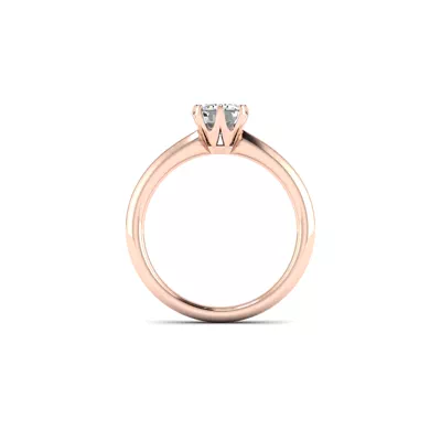 Olivia Knife Edge 6 Prong  Solitaire Engagement Ring