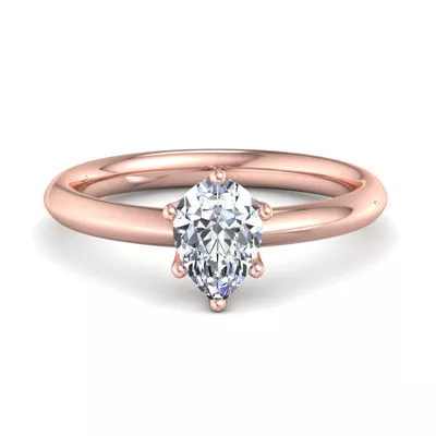 Olivia Knife Edge 6 Prong  Solitaire Engagement Ring