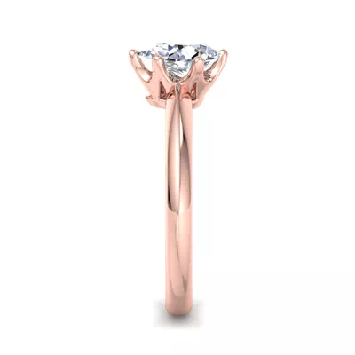 Olivia Knife Edge 6 Prong  Solitaire Engagement Ring