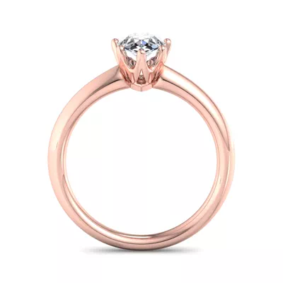 Olivia Knife Edge 6 Prong  Solitaire Engagement Ring