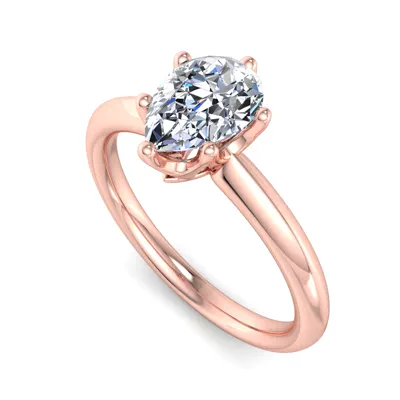Olivia Knife Edge 6 Prong  Solitaire Engagement Ring