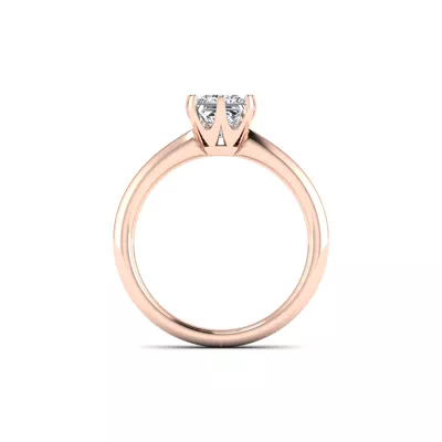 Olivia Knife Edge 6 Prong  Solitaire Engagement Ring