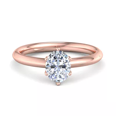 Olivia Knife Edge 6 Prong  Solitaire Engagement Ring