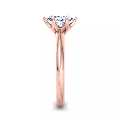 Olivia Knife Edge 6 Prong  Solitaire Engagement Ring