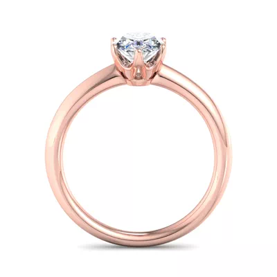 Olivia Knife Edge 6 Prong  Solitaire Engagement Ring