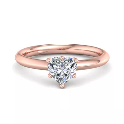 Olivia Knife Edge 6 Prong  Solitaire Engagement Ring