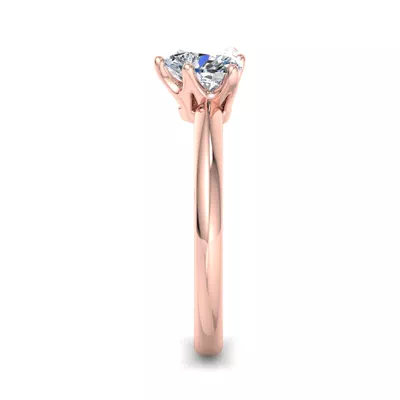 Olivia Knife Edge 6 Prong  Solitaire Engagement Ring