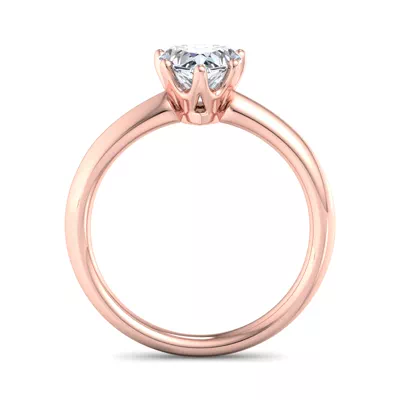 Olivia Knife Edge 6 Prong  Solitaire Engagement Ring