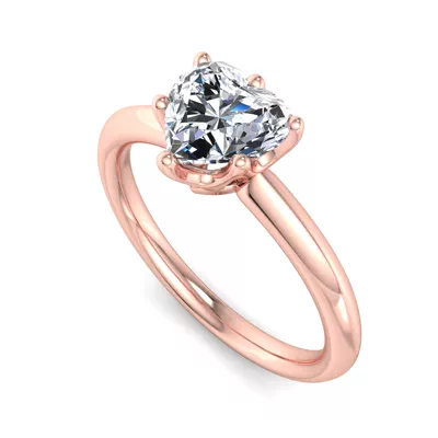 Olivia Knife Edge 6 Prong  Solitaire Engagement Ring