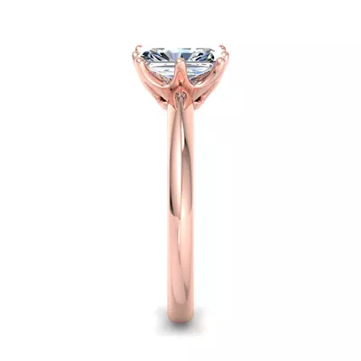 Olivia Knife Edge 6 Prong  Solitaire Engagement Ring