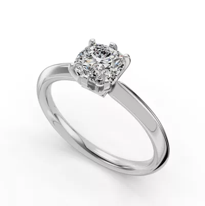 Olivia Knife Edge 6 Prong  Solitaire Engagement Ring