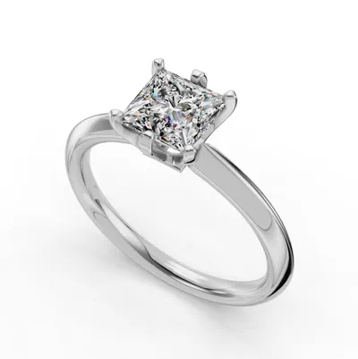 Olivia Knife Edge 6 Prong  Solitaire Engagement Ring