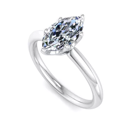 Olivia Knife Edge 6 Prong  Solitaire Engagement Ring