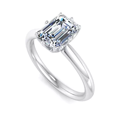 Olivia Knife Edge 6 Prong  Solitaire Engagement Ring