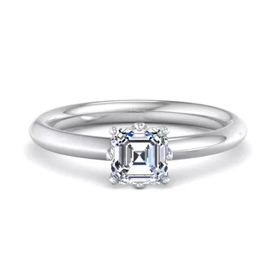Olivia Knife Edge 6 Prong  Solitaire Engagement Ring