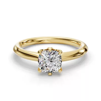 Olivia Knife Edge 6 Prong  Solitaire Engagement Ring