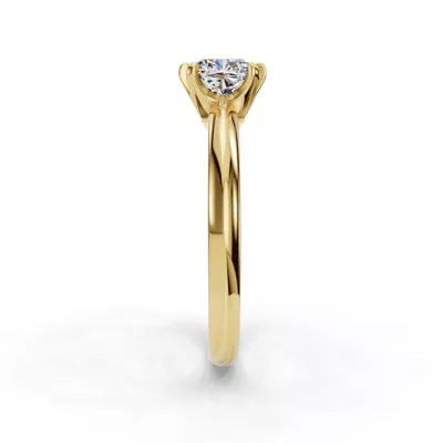 Olivia Knife Edge 6 Prong  Solitaire Engagement Ring