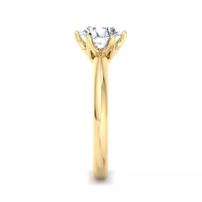 Olivia Knife Edge 6 Prong  Solitaire Engagement Ring