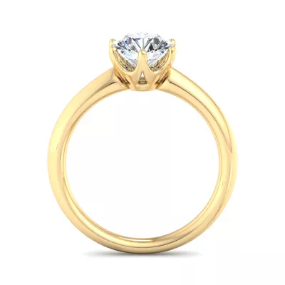 Olivia Knife Edge 6 Prong  Solitaire Engagement Ring