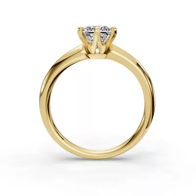 Olivia Knife Edge 6 Prong  Solitaire Engagement Ring