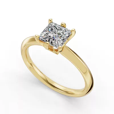 Olivia Knife Edge 6 Prong  Solitaire Engagement Ring