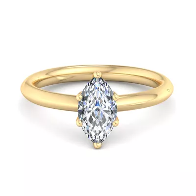 Olivia Knife Edge 6 Prong  Solitaire Engagement Ring