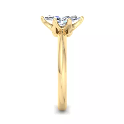 Olivia Knife Edge 6 Prong  Solitaire Engagement Ring