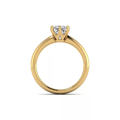 Olivia Knife Edge 6 Prong  Solitaire Engagement Ring