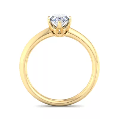 Olivia Knife Edge 6 Prong  Solitaire Engagement Ring