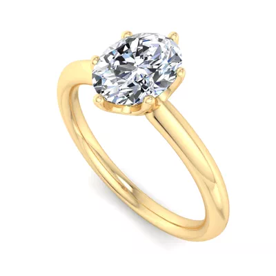 Olivia Knife Edge 6 Prong  Solitaire Engagement Ring