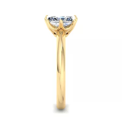 Olivia Knife Edge 6 Prong  Solitaire Engagement Ring