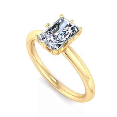 Olivia Knife Edge 6 Prong  Solitaire Engagement Ring