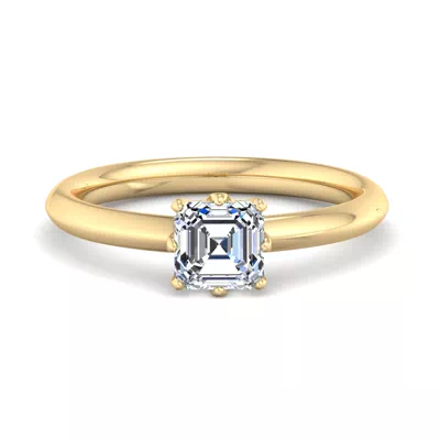 Olivia Knife Edge 6 Prong  Solitaire Engagement Ring