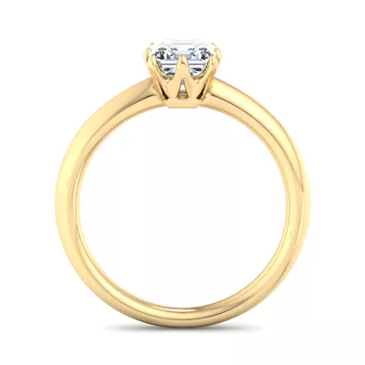 Olivia Knife Edge 6 Prong  Solitaire Engagement Ring