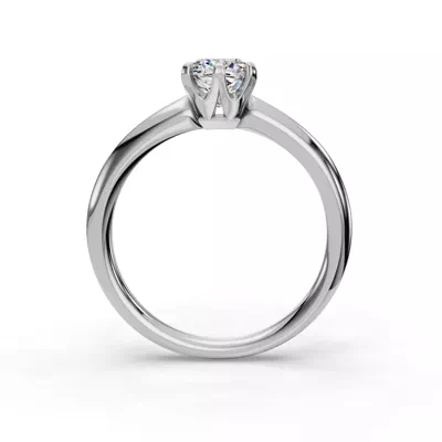 Olivia Knife Edge 6 Prong  Solitaire Engagement Ring