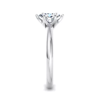 Olivia Knife Edge 6 Prong  Solitaire Engagement Ring