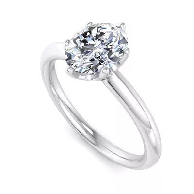 Olivia Knife Edge 6 Prong  Solitaire Engagement Ring