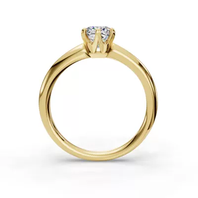 Olivia Knife Edge 6 Prong  Solitaire Engagement Ring