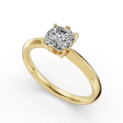 Olivia Knife Edge 6 Prong  Solitaire Engagement Ring