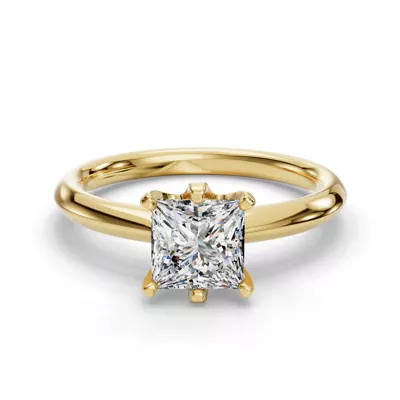 Olivia Knife Edge 6 Prong  Solitaire Engagement Ring