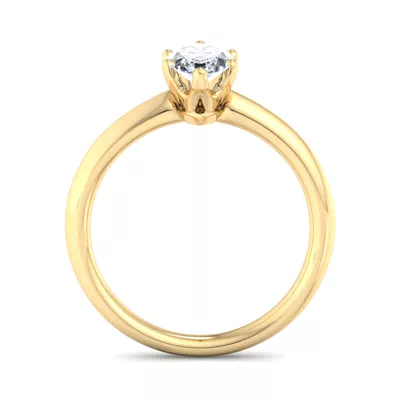 Olivia Knife Edge 6 Prong  Solitaire Engagement Ring